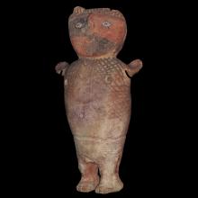 Hominoid terracotta figure